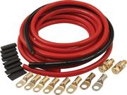 Battery Cable Kit - 4 Gauge - 15 ft Red/2 ft Black - Side Mount Battery Terminals - Terminals/Heat Shrink Included - Kit