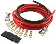 Battery Cable Kit - 2 Gauge - 15 ft Red/2 ft Black - Top Mount Battery Terminals - Terminals/Heat Shrink Included - Kit