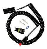 Push Button Switch - Inline Kill Switch - Spiral Coiled Cord - Steering Wheel Mount - Kit