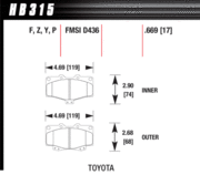 Brake Pad - Super Duty type - Front - Toyota
