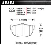 Brake Pad - HPS type - Rear - Hyundai - Kia - Nissan