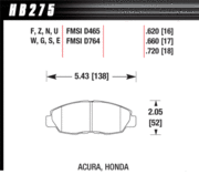Brake Pad - Blue 9012 type (16 mm) - Front - Honda - Acura