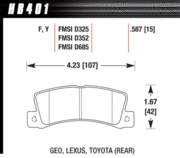 Brake Pad - HPS type - Rear - Lexus - Toyota