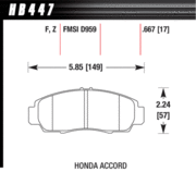 Brake Pad - Perf. Ceramic type  - Front - Honda