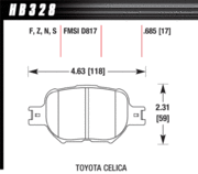 Brake Pad - Perf. Ceramic type - Front - Scion - Toyota