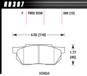 Brake Pad - HPS type - Front - Honda