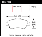 Brake Pad - Perf. Ceramic type - Front - Toyota