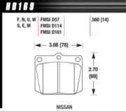 Brake Pad - Black type (14 mm) - Front - Toyota - Nissan - Triumph