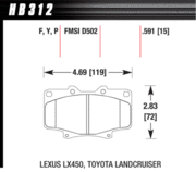 Brake Pad - LTS type - Front - Toyota - Lexus
