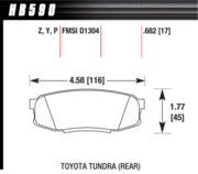 Brake Pad - Perf. Ceramic type - Rear - Toyota - Lexus