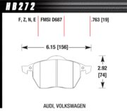 Brake Pad - HPS 5.0 type - Front - Audi - Volkswagen