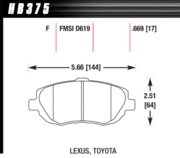 Brake Pad - HPS type - Front - Toyota - Lexus