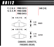 Brake Pad - DTC-70 type (14 mm) - Rear - Nissan - Chevrolet - Pontiac