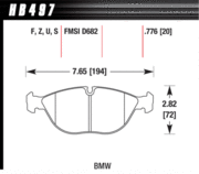 Brake Pad - HT-10 type (20 mm) - Front - Audi - BMW - Chrysler - Mercedes - Volkswagen
