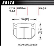Brake Pad - DTC-30 type (16 mm) - Rear - Nissan - Subaru