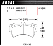 Brake Pad - Blue 9012 type (16 mm) - Front - Audi - Porsche - Volkswagen