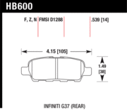 Brake Pad - HPS type - Rear - Nissan - Infiniti - Renault