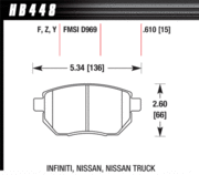 Brake Pad - HPS type - Front - Nissan - Infiniti