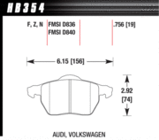 Brake Pad - Perf. Ceramic type - Front - Audi - Saab - Volkswagen - Volvo