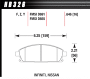 Brake Pad - LTS type - Front - Nissan - Acura - Infiniti