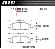 Brake Pad - LTS type - Front - Nissan - Infiniti