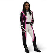 Girl RRS Victory race suit - Pink/White - FIA 8856-2018