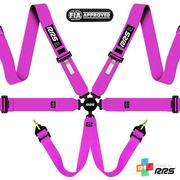 RRS FIA EVO 6 2015 Pink harnesses (6pts) / White logos
