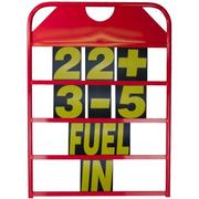 Obp Alloy Medium Red Powder Coat Size Pit Board & Numbers