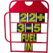 Obp Alloy Medium Size Red Powder Coated Pit Board w/ Handle & Numbers