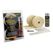 Glass Fiber Exhaust & Pipe  Tan/Aluminum HT  Wrap Kit (Clamshell)