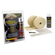 Glass Fiber Exhaust & Pipe Tan/White HT Wrap Kit (Clamshell)