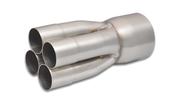 4-1 Merge Collector, 2.125" Inlet I.D.; Merge: 4"; Outlet O.D. 4.5"