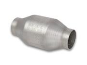 Round Metal Core Catalytic Converter, 2.5" inlet/outlet
