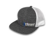 Vibrant Performance Snapback Baseball Cap, Grey/White