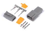 Plug and Pins Only - Matching Set of Deutsch DTM-3 Connectors (7.5 Amp)