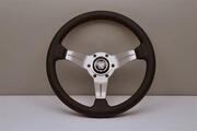 Nardi Deep Corn Steering Wheel Perforated leather Red stitch Sil spoke 330mm