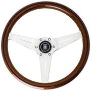 Nardi Deep Corn Steering Wheel - Wood with Polished Spokes - 350mm