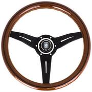 Nardi Deep Corn Steering Wheel - Wood with Black Spokes - 330mm