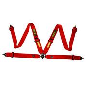 RRS Universal EVO 4 Point Harness 3 Inch FIA-Approved Rød