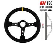 RRS Rally 3 spokes dished 90 – 350 black steering wheel
