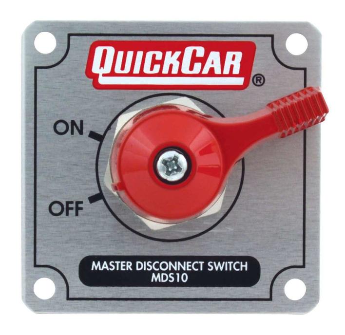 Battery Disconnect - Rotary Switch - Panel Mount - 125 Amp Continuous - 12V - Aluminum On/Off Panel - Silver - Each
