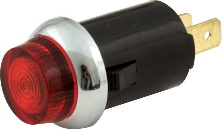Warning Light - 12V - 3/4 in Diameter - Red - Quickcar Gauge Panels - Each