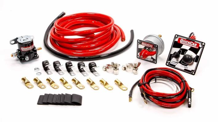 Wiring Kit - Ignition/Battery - Battery Cable/Battery Disconnect/Solenoid/Switch Panel/Terminals - 4 Gauge - Kit