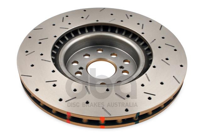DBA HD SERIES BRAKE ROTOR 4000 XS CROSS-DRILLED & SLOTTED - FRONT