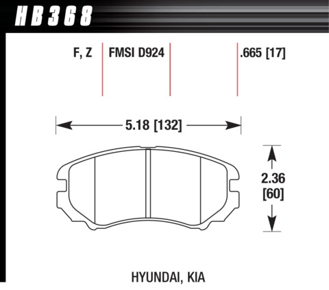 Brake Pad - HPS type - Front - Hyundai - Kia