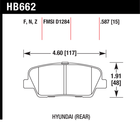 Brake Pad - HPS type - Rear - Hyundai - Kia