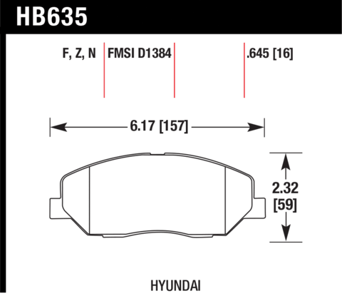Brake Pad - Perf. Ceramic type - Front - Hyundai