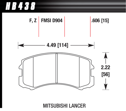 Brake Pad - HPS type - Front - Mitsubishi