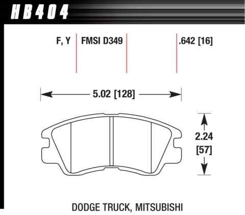 Brake Pad - LTS type - Front - Dodge - Mitsubishi