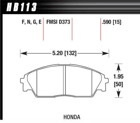 Brake Pad - HP Plus type - Front - Honda